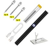 Mini soldador eléctrico inalámbrico portátil de mano, juego de herramientas de utilidad para soldadura DIY para el hogar tip-K