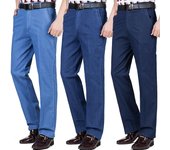 Pantalones vaqueros para hombre, otoño e invierno, pantalones vaqueros elásticos de talle alto para negocios, pantalones casuales, pantalones vaqueros para hombre de talla grande 33 azul oscuro