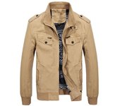 Chaqueta nueva de otoño e invierno para hombre, chaqueta informal militar, chaqueta de algodón puro de talla grande para hombre M