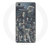 Coque pour Huawei P8 Lite Game of Thrones Saison 8 Le Trône de Fer Affiche Personnages Fond Gris