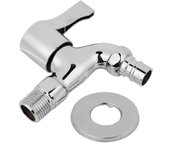 Grifo de agua fría individual de acero inoxidable G1/2  para lavadora de baño, montado en la pared