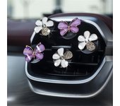 Ambientador de aire con forma de mariposa para coche, Perfume con olor Natural, aire acondicionado, mariposa, diamante, Clip de aromaterapia