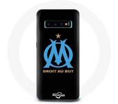 Coque pour Samsung Galaxy s10 plus Logo Olympique de Marseille Fond Noir