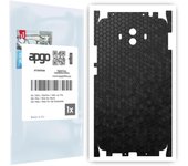 apgo Protective Skin Sticker for the back+sides compatible with Huawei Mate 10, Full Wrap Film, Foil, Vinyl - Pattern Black Honeycomb