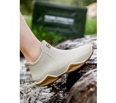 Botas de lluvia para exteriores para hombre y mujer, zapatos de pesca impermeables hasta el tobillo para verano, antideslizantes, resistentes al desgaste, botas cálidas de felpa para invierno 36 marrón