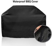 Cubierta de parrilla impermeable para barbacoa, cubierta de parrilla resistente al agua y al polvo para parrilla eléctrica de carbón y Gas 145x61x117cm negro