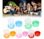 Y al aire libre Cocina y comedor Tazas de café telescópicas portátiles Taza para beber Vaso de plástico plegable azul