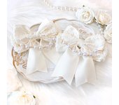 Juego de 2 pinzas para el pelo estilo Lolita Yume Kawaii Gothic Lolita, horquillas, accesorio para el cabello, color blanco, vol. 5 [Artículo] blanco