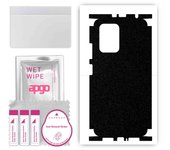 apgo Protective Skin Sticker for the back+sides compatible with Xiaomi Redmi K50i 5G, Full Wrap Film, Foil, Vinyl - Pattern Matte Black
