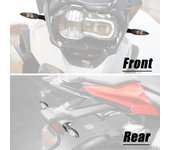 Indicadores de señales de giro LED para motocicleta, luces de giro delanteras y traseras de repuesto para BMW R1200GS G310R Rear Turn Lights