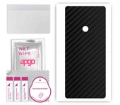 apgo Protective Skin Sticker for the back compatible with LG K71, Wrap Film, Foil, Vinyl - Pattern Carbon Black