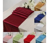 Caminos de mesa de satén de 30 x 274 cm, para bodas, fiestas navideñas, banquetes, decoración en varios colores 12""x108 azul marino