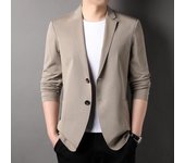 Chaqueta fina de verano para hombre, chaqueta de traje transpirable de seda de hielo informal a la moda de alta calidad para hombre, trajes de boda para hombre 4XL M