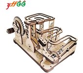 yffoo DIY Juguetes Hechos a Mano Pistas de mármol Rompecabezas de Madera Kit de Modelo Diorama 3D Montaje de Bloques de construcción para niños Adultos Regalo CS003