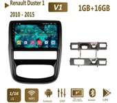 Radio del coche Android para protector antipolvo para Renault 1 2010 - 2015 para Nissan terrano 2014 - 2020 reproductor Multimedia WIFI navegación GPS 1 + 16GB
