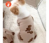 Ropa cálida para mascotas, abrigo con estampado bonito, camisa para perros y gatos pequeños y medianos, chaqueta, traje de invierno para Bulldog Francés y Chihuahua XS