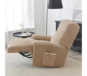 4 unids/set funda de sofá reclinable de terciopelo suave fundas para sillón divididas elásticas para niño perezoso funda para silla reclinable Protector de sofá individual