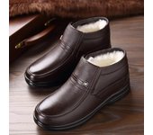 Botas de piel auténtica para hombre, botines súper cálidos para hombre, botas de nieve de lana, zapatos de vestir, zapatos de invierno, zapatos casuales para hombre 2024 38 negro