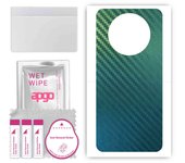 apgo Protective Skin Sticker for the back compatible with Wiko Hi Enjoy 60 Pro 5G, Wrap Film, Foil, Vinyl - Pattern Carbon Chameleon CAKA1