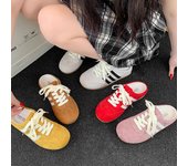 Zapatillas de skate informales a rayas de caña baja para mujer, con cordones, sin cordones, para verano, Baotou 40 rojo