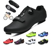 Zapatillas de ciclismo Zapatos de bicicleta de carretera Zapatillas de deporte de velocidad de carreras de montaña para hombres Zapatos de bicicleta planos para mujeres Zapatos de bicicleta deportivos atléticos profesionales al aire libre 36 negro