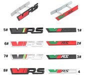 Adhesivo para coche con emblema de metal VRS para rejilla delantera de Sk/oda VRS Octavia Kamiq Kodiaq Karoq Tour RS Superb Yeti Fabia Rapid 8# Badge Sticker