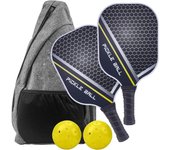 Pala de Pickleball de grafito con diseño de panal y empuñadura de PU