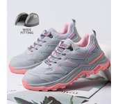 Botas de trabajo, zapatos de seguridad para la construcción, zapatillas de trabajo para mujer, antigolpes, antipinchazos, antideslizantes, zapatos de protección, zapatos con punta de acero 35 color rosa