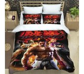 Nuevo juego Tekken 8, juego de cama en 3D, exquisito juego de cama, funda de edredón, juego de cama, regalo de cumpleaños de lujo EU Single 135x200cm