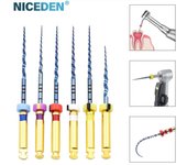 NICEDEN 6 Pcs Dental Endo File Engine Use NiTi Root Canal Instrument Taper Dentistry Flexible Tools 25mm SX-F3