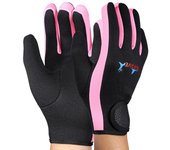 1 par de guantes de neopreno para buceo, snorkel, kayak, canoa, deportes acuáticos, color negro y rosa, talla S M azul