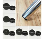 10 tapones de plástico redondos para tubos negros, insertos de tubo de 12, 14, 16, 19, 20 a 60 mm, almohadillas antideslizantes para pies de silla, cubierta de sellado.
