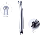 Pieza de mano Dental de alta velocidad de alta calidad, pieza de mano con botón pulsador, turbina, rodamiento de cerámica, pieza de mano dental 4 HOLE