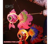Linterna de pez dorado para armar en casa, linterna de mano para niños, linterna tradicional china a batería para el Festival del Medio Otoño y el Festival de Primavera rojo