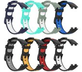 Correa de reloj de repuesto de pulsera transpirable nueva correa de reloj de silicona para Huawei Band 8 cian/blanco