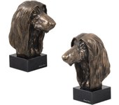 Afghan Hound, Tazi - Dog statue, bust on stone base, sculpture, trophy for dog show by Art-Dog brand marrón