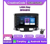 8 pulgadas 2 Din Android Car Stereo Radio para LADA Xray 2015-2019 con botón Perilla Navegación GPS Reproductor de video multimedia 1 + 32GB 1+32GB