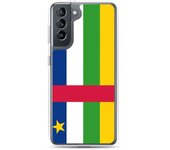Coque Téléphone - Samsung - Galaxy S21 Plus - Drapeau République Centrafricaine - Souple - Multicolore