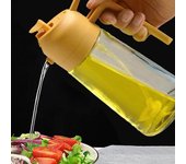 Dispensador de aceite en aerosol de 470 ml, 2 en 1, pulverizador de botella de aceitunas para ensaladas en freidora de aire negro