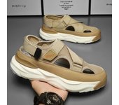 2024 Nuevas sandalias de plataforma para hombre, sandalias de diseñador de moda para hombre, zapatos casuales transpirables para hombre, sandalias de playa antideslizantes para exteriores 39 negro