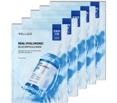 Real Hyaluronic Blue Essence Mask Face pack Sheet mask Hyaluronic acid Korean cosmetics Moisture charge Moisturizing mask Dry skin Moisturizing