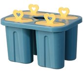 Molde para helado de 4 cavidades, fácil de desmoldar, ideal para niños, adultos y adolescentes, ideal para fiestas, yogur y jugo.