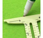 Regla de dibujo multifuncional de plástico para costura, regla de patchwork 5 en 1, herramienta de medición deslizante, regla de sastrería para el hogar ST-A23