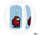 Ratón inalámbrico Among Us para videojuegos con fondo azul
