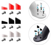 Tornillos para guardabarros trasero, tapa de goma, cubierta de tapón de tornillo para scooter eléctrico para Xiaomi Mijia M365, accesorios de reparación blanco