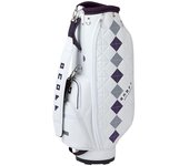 Bolsa de golf ONOFF Caddy, tipo 46 pulgadas, compatible con OB7925 Caddy, color blanco y morado, para mujer, 8.5 pulgadas, OB7925-01, blanco/puro