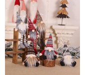 Adorno navideño de felpa tejida, muñeco de Gnomo, árbol de Navidad, colgante de pared, regalo de decoración navideña A