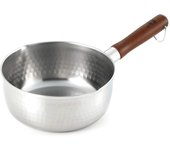 Olla Yukihira de acero inoxidable compatible con Gougi IH de 20 cm de Yoshikawa YJ2554 [Hecha en Japón] plata