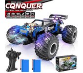 Nuevos coches teledirigidos RC para niños 25 KM/H coche rápido para adultos RTR 2WD todoterreno Monster Truck con luces LED Radio juguetes regalos niños 1 battery verde