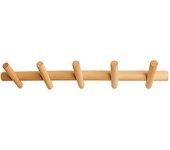 Perchero de pared de madera, haya nórdica, 4 clavijas, gancho para sombrero, para porche, dormitorio, baño
